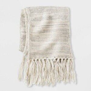 Universal Thread Women's Knit Oblong Winter Scarf Beige One Size